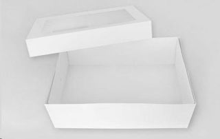 Cake Boxes Rectangle plus lids white 18x12x6'' pkt 25
