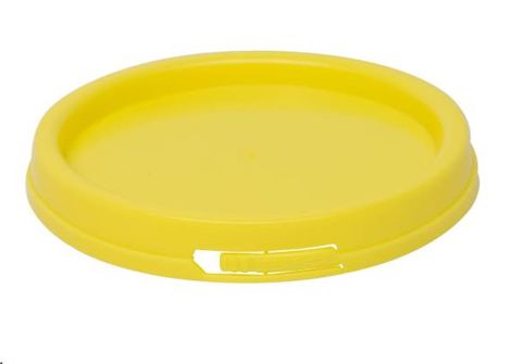 Food Pail Lid yellow tamper evident plastic ctn 120 (sold each)