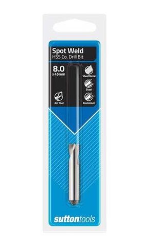 8mm x 45mm HSS-Co Spot Weld Drill - Sutton