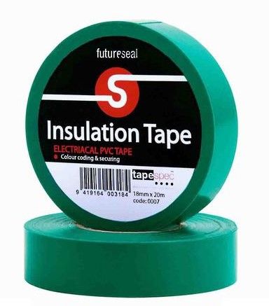 Futureseal - 18mm x 20M Green PVC Insulation Tape