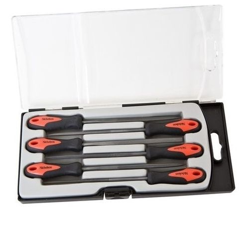 6 piece Needle file Set 144mm - Nicholson