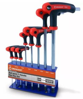 2 - 10mm 8 Piece Ball End Hex Key Set in Metal Stand - Crescent