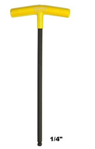 1/4"  Ball End 'T' Hex Key -  Bondhus