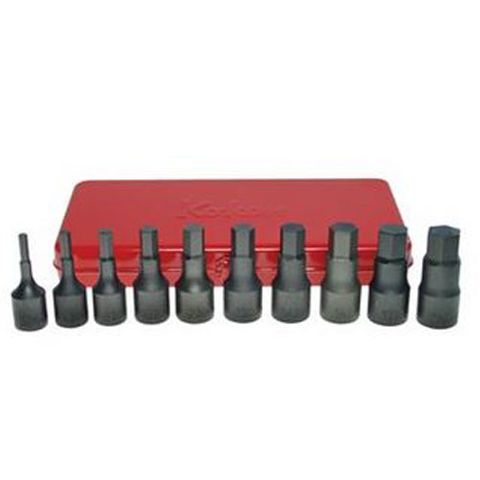 5 - 19mm 1/2'' Drive  Metric Hex Socket Set in Case 10 piece - Koken