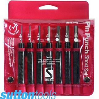 Sutton 2-6.5mm 7 piece Short Series Pin Punch Set