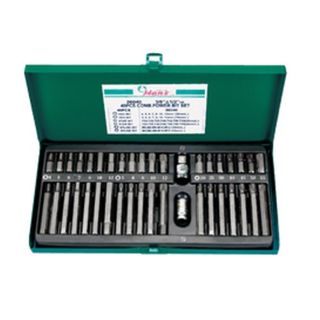 3/8" & 1/2" 40 piece Combination  Power Bit Set 10mm Hex Metal Case - Hans