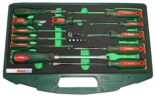 21 piece Screw Driver Set ABS Plastic Case -Hans