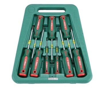 T8-40 9 Piece Torx Screwdriver Set in ABS Case - Hans