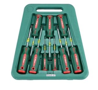 T8-40 9 Piece Torx Screwdriver Set in ABS Case - Hans