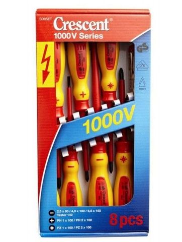 8 piece 1000Vlt Screwdriver Set - Crescent