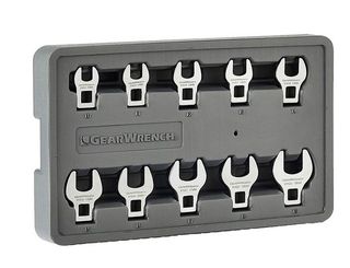 10-19mm x 3/8'' Drive 10 piece Crowfoot Wrench Set  - Gearwrench 10,11,12,13,14,15,16,17,18, & 19mm
