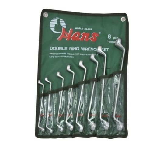 6mm - 22mm 75deg 8 piece Double Ring wrench Set - HANS