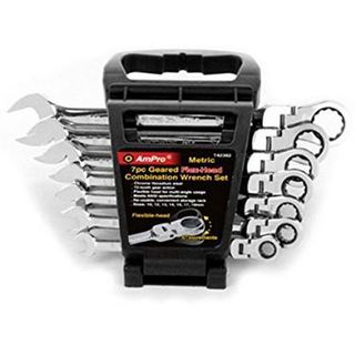 5/16''-3/4''  7 piece Flex-Geared Combination Wrench Set  - Ampro