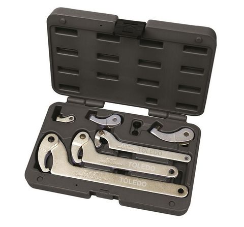 C-Hook & Pin Wrench Set (Interchangeable Heads) - Toledo..35-60mm, 60-90mm, 90-120mm