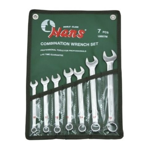 10mm - 19mm 7 piece Combination Wrench Set - HANS..(10, 11, 12, 13, 14, 17 & 19mm)
