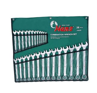 6 - 32mm 26 Piece Combination Wrench Set in Wallet - Hans6,7,8,9,10,11,12,13,14,15,16,17,18,19,20,21,22,23,24,25,26,27,28,29,30 &32mm