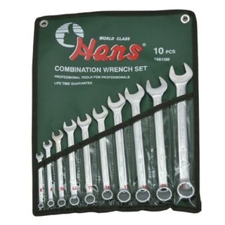 6mm - 22mm 10 piece Combination Wrench Set - HANS..(6, 8, 10, 12, 13, 14, 17, 19, 20 & 22mm)