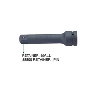 10"/250mm x 1" Dr. Impact Extension Bar With Ball - Hans