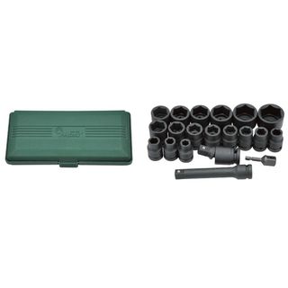 10mm - 32mm 1/2" Drive Standard 20 piece Impact Socket Set  in ABS Case - Hans Tools