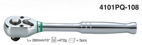 1/2" Dr. Quick Release 108T Ratchet Plain Handle - 260mm - HANS