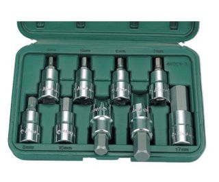 1/2" Dr 8pc Inhex Socket Set 6mm-19mm ABS case - HANS