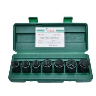 17-26mm  7pce 1/2' Dr. Lock-Nut Remover Socket Set in ABS Case  - Hans