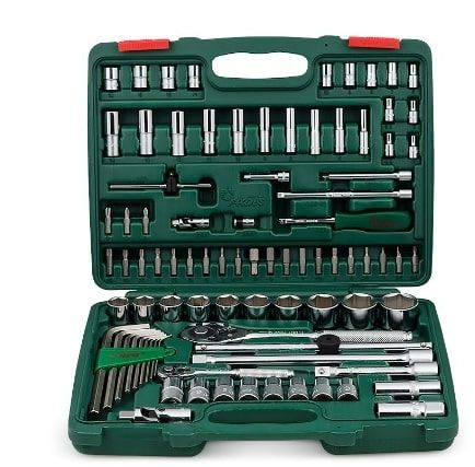 88 piece Universal Tool Kit 4-14mm Standard Socket &5-14mm Deep Socket 1/4" Drive & 10-32mm 1/2" Drive ABS Case - Hans