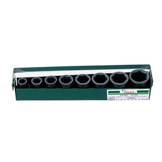 8-19mm 3/8'' Drive 8 piece Impact Socket Set in Metal Tray - Hans