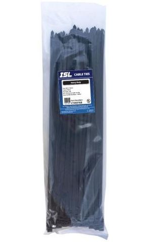 7.6 x 450mm-UV BLACK Cable Ties (Pkt100)