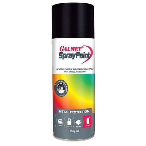Galmet Enamel Spray Paint Black Gloss