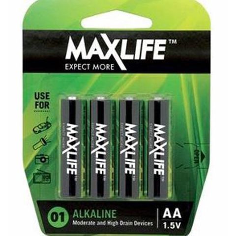 AA Max Long-Life Battery Alkaline Packet 4