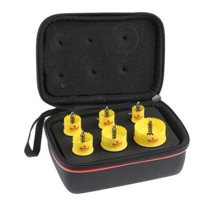 16-40mm Shallow Smooth Cutting Holesaw Kit  Case - Starrett