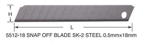 18mm Snap Off Blades Pkt 10 - HANS