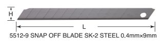 9mm Snap Off Blades Pkt 10 - HANS