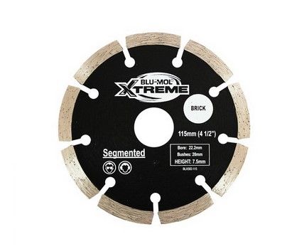 115mm x 22/20mm Bore Diamond Blade Segmented - Blu-Mol Xtreme