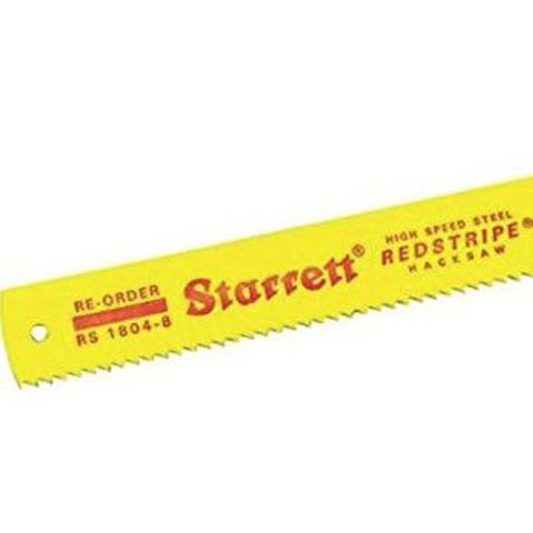 Starrett Red Stripe 24T HSS All Hard Hand Hacksaw Blade 12'' / 24 tpi 10 pieces