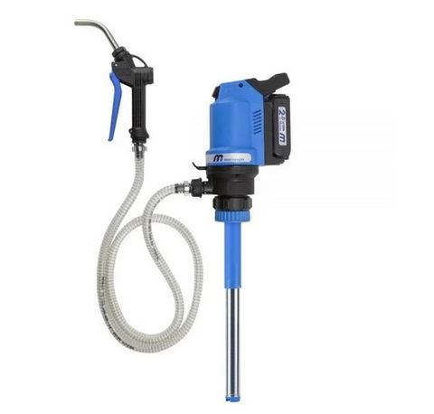 Battery Operated Pump Starter Kit - Complete with  18V rechargeable battery, hose & Gun Assembly, Pump Stem, Powerhead - Macnaught (suitable for oils upto SAE75W90)