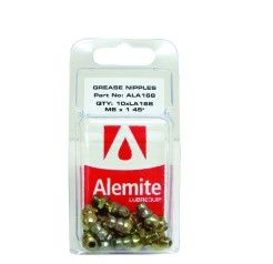 6 x 1.0mm x 45 deg Grease Nipple Packet 10 - Alemlube