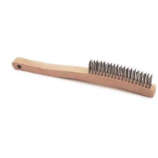 400 Wire Steel Brush - 4 Row Wooden Handle