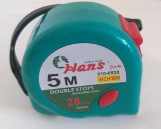 5m/18' x 28mm W Double Stop Tape Measure - Hans