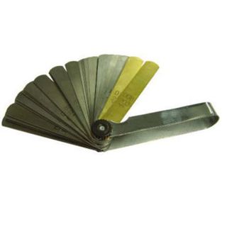 .05mm - 0.38mm x 100mm 16 Blade Tapered Feeler Gauge Met/Imp - Toledo