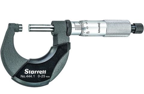 0-25 x .01mm  Outside Micrometer - Starrett