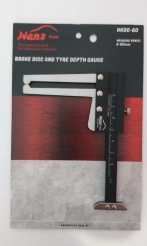 Brake Disc Vernier Calipers 0-60mm Plus Tyre Depth Gauge - Hans