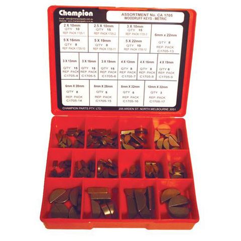 Champion Metric Woodruff Key Assortment kit