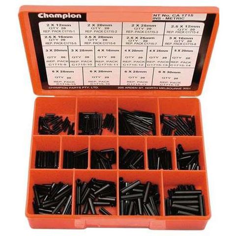 Champion Metric Roll Pin Asstortment kit -2 - 6mm