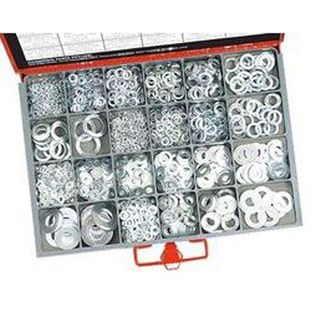 Champion Flat & Spring Washer Assortment kit 25 Sizes 5/32'' - 3/4'' & 6mm - 20mm Inside diameter - 1158piece