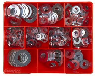 Champion 330 piece Metric/Imperial Flat Steel Washer Assortment Kit