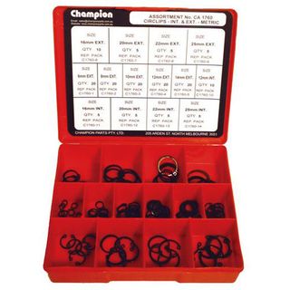 Champion Fibre Washer Assortment kit 14 sizes 1/8'' - 1' I.D., 1/32'' Thickness - 430 pieces