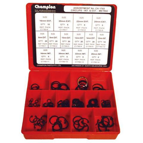 Champion Fibre Washer Assortment kit 14 sizes 1/8'' - 1' I.D., 1/32'' Thickness - 430 pieces