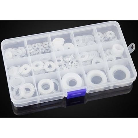 M2-M18 White Hard Nylon Washer Set 15 sizes